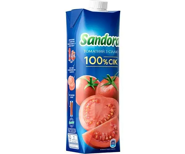 Sandora, 0,95 л, Сік натуральний Томатний Сандора, з сіллю - фото 2