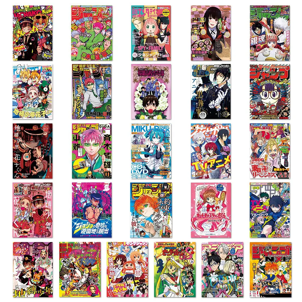 Стікерпак Епоха манги: Легенди та герої Набір наклейок GeekLand Manga Era: Legends and Heroes 50 штук - фото 3