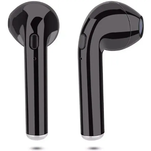 Бездротові навушники TWS Bluetooth i7S з боксом для зарядки Black (au006-hbr) - фото 4
