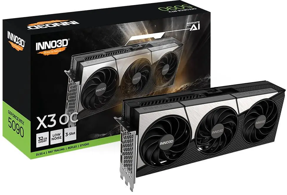 Відеокарта Inno3D RTX 5090 32Gb X3 OC (N50903-32D7X-17593928) (GDDR7, 512 bit, PCI-E v5.0 x16) - фото 2