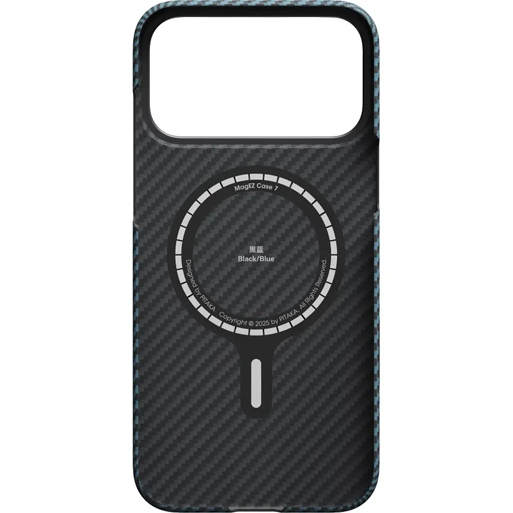 Чохол Pitaka Ultra-Slim Case для Apple iPhone 17 Pro Max Twill Black/Blue (KI1706BPM) [155098] - фото 2