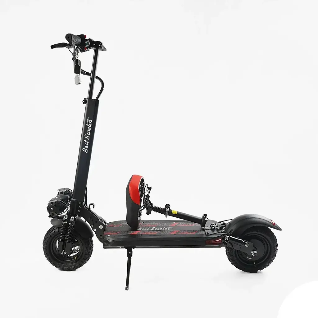 Электросамокат Best Scooter BS-90712 с сиденьем (1200W, 48V, 21Ah) Черный + Сетевой фильтр в подарок - фото 4