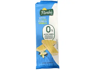 Вафлі Florbu Vanilla з ванільним кремом без цукру 150 г (8411414015719)