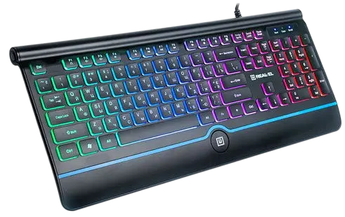 Клавіатура REAL-EL Comfort 8000 Backlit Ukr RGB Black (EL123100033) - фото 2