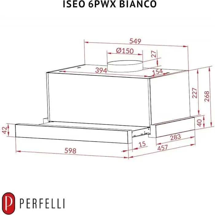 Витяжка телескопічна Perfelli Iseo 6PWX Bianco - фото 14