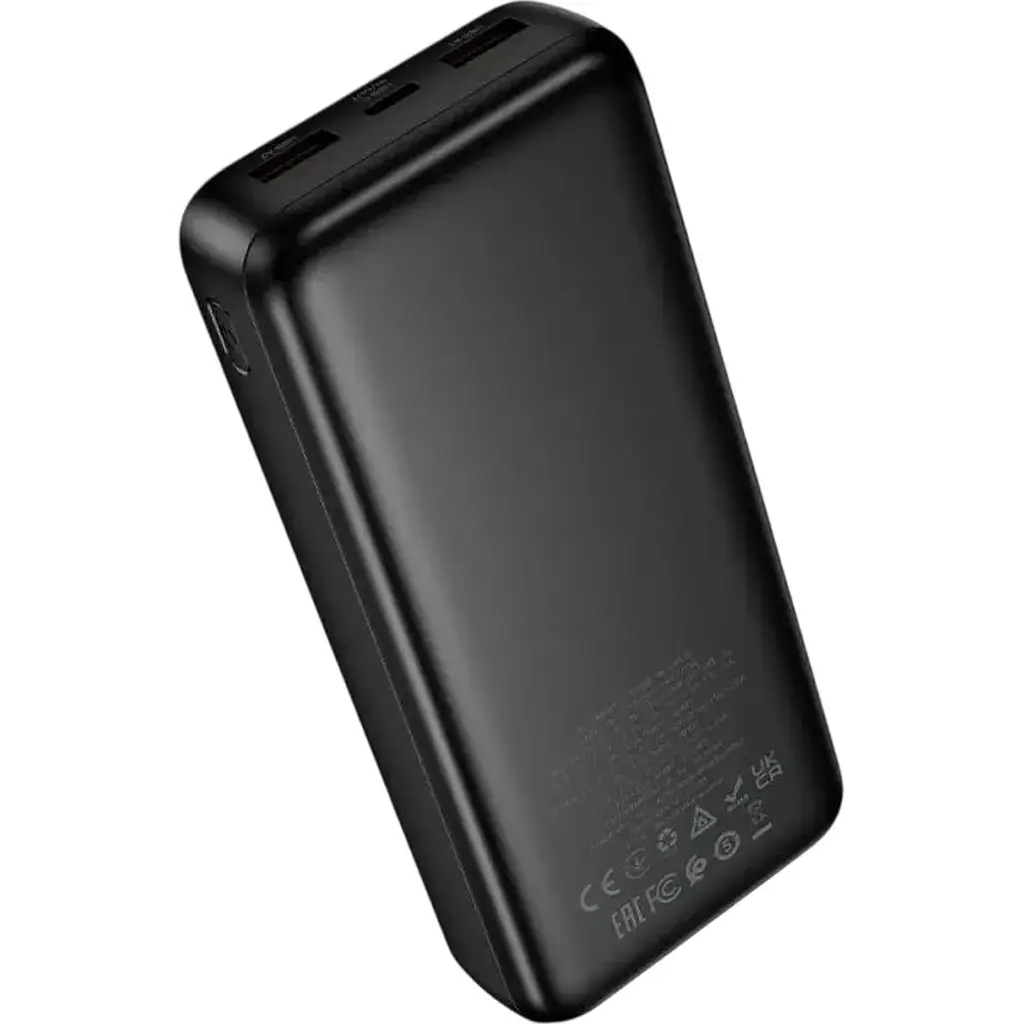 Зовнішній акумулятор Hoco DB130 Tridentis 20000mAh 30W Black [168599] - фото 2