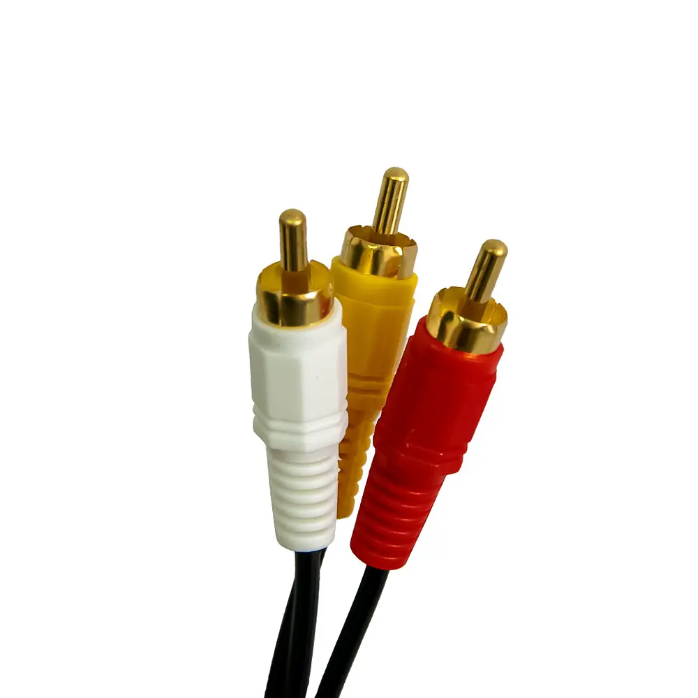 Кабель мультимедійний 3RCA to 3RCA 1.25м кабель тюльпан-тюльпан для приставки/ТВ AV кабель тюльпан - фото 3