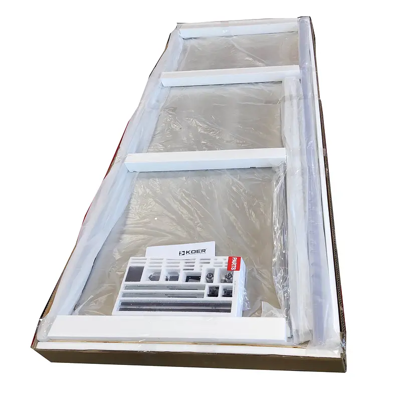 Двері в нішу Koer SR SD05-140x200-TR-01 прозоре скло Easy Clean 6 мм, хром KR5406, універсальні, прозорий, хром - фото 7