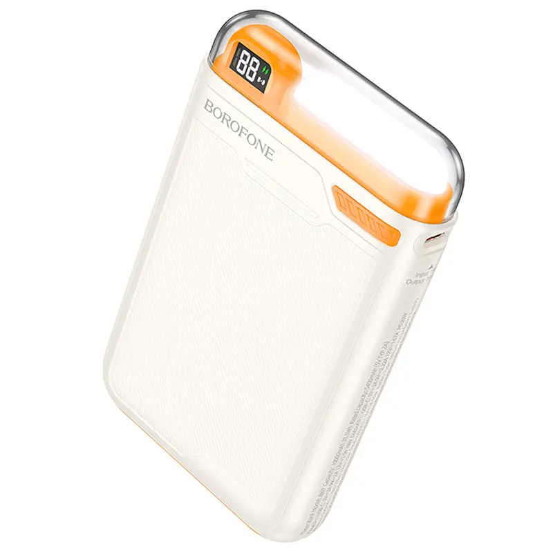 Портативний ЗП Power Bank Borofone BJ69 Skillful PD20W з БЗП 10000 mAh Milky White - фото 3