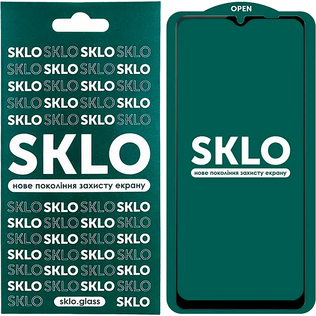 Захисне скло SKLO 5D Full Glue для Samsung Galaxy A02/02s/A03/A03 Core/A03s/A12/M02/M02s/M12 [Black] [56797] - фото 2