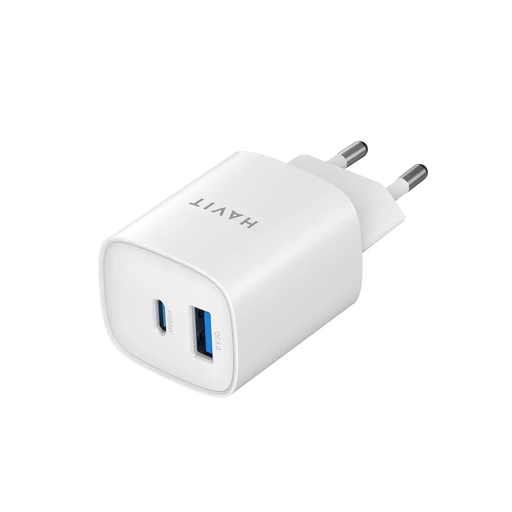 Зарядний пристрій HAVIT UC30 PRO GaN 30W USB-A+USB-C White HAVIT (28682-000) - фото 5