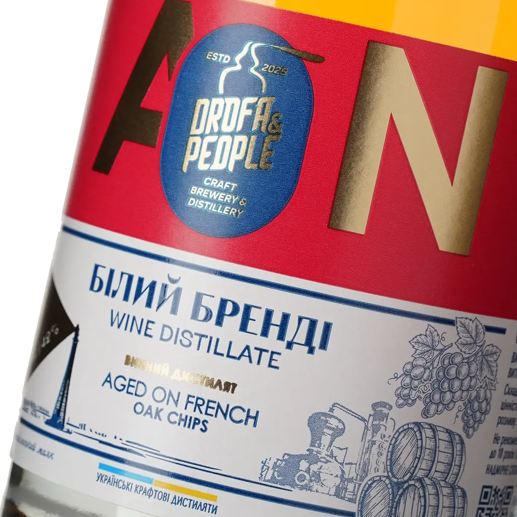 Виний дистилят Дрофа&Люди Білий Бренді Aged on French Oak Chips 42% 0.5 л  - фото 6