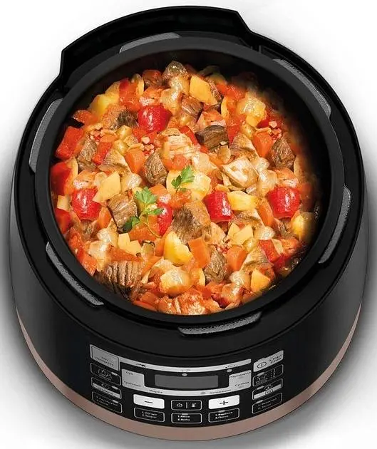 Мультиварка-скороварка Quickchef, 1000Вт, чаша-5л, сенсорне керув., пластик, чорний Moulinex kuh0014986 - фото 4