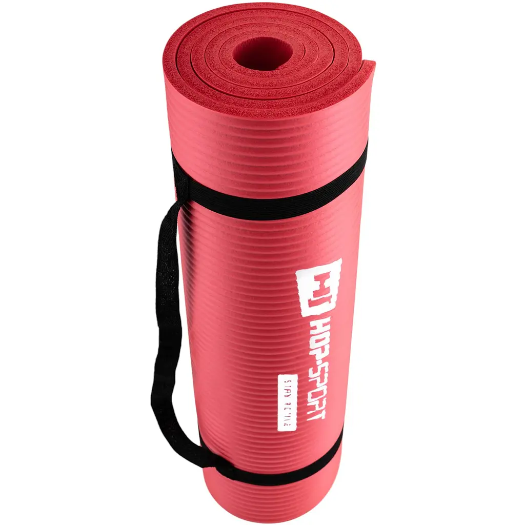 Мат для фітнесу та йоги Hop-Sport HS-N010GM 1 см червоний - фото 6