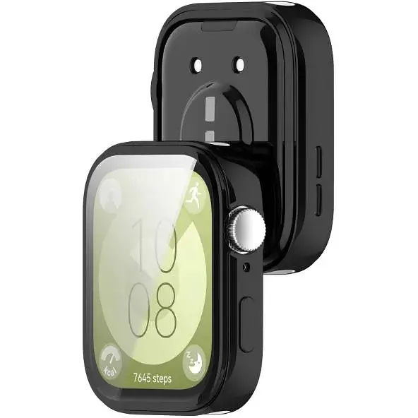 Чехол-накладка DK для Huawei Watch Fit 3 Silicone Face Case (black) - фото 2