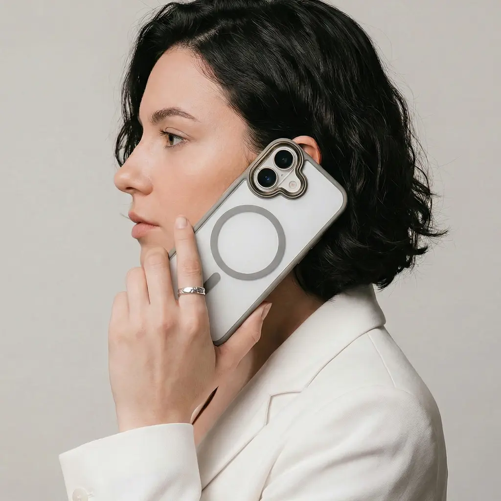 Чехол Apple iPhone 17, Unit MagSafe, серый, прозрачный, магсейф, противоударный, магнитный, панель-накладка с поддержкой MagSafe, с поддержкой беспроводной зарядки, TPU+PC, защита всего корпуса, ударопрочный, ArmorStandart (ARM86285) - фото 5