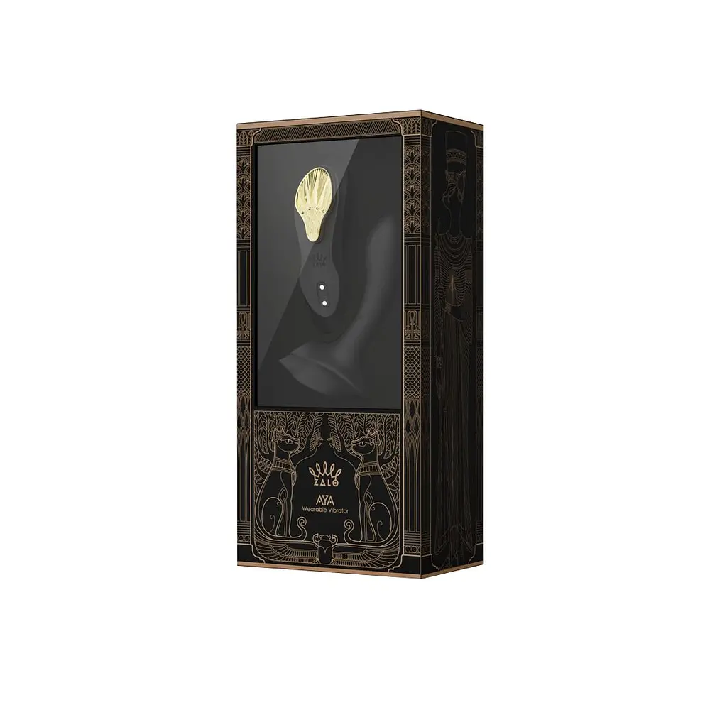 Смарт-вібратор у трусики Zalo - AYA Obsidian Black, насадка та пульт ДК - фото 9
