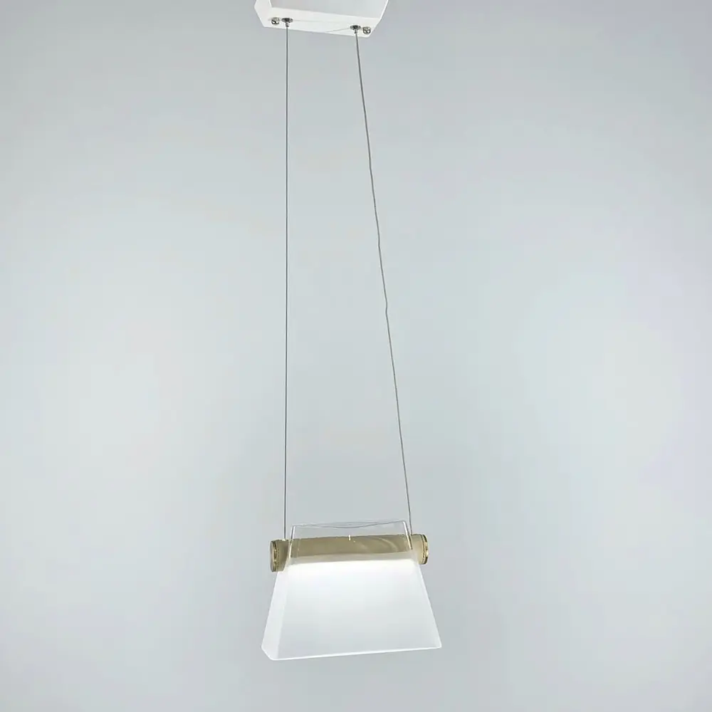 Підвіс із прозорим плафоном та фурнітурою з екошкіри | Арт. CO 7 CL | Line F - фото 2