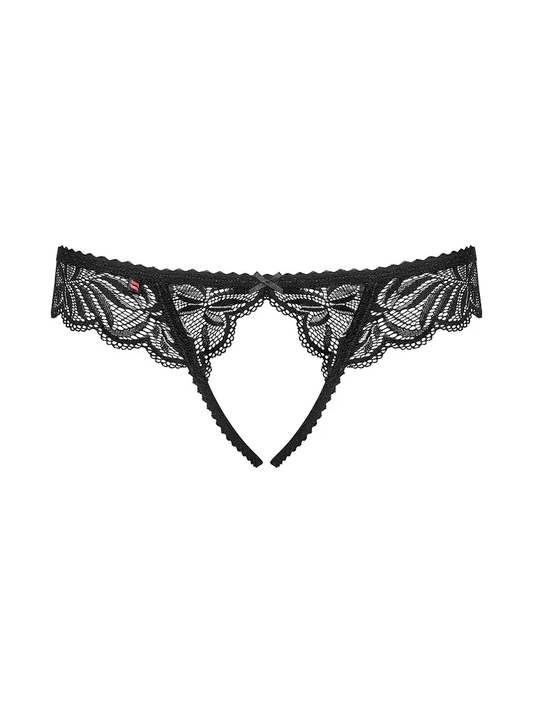 Стринги без промежности Obsessive Contica S/M черный - фото 8