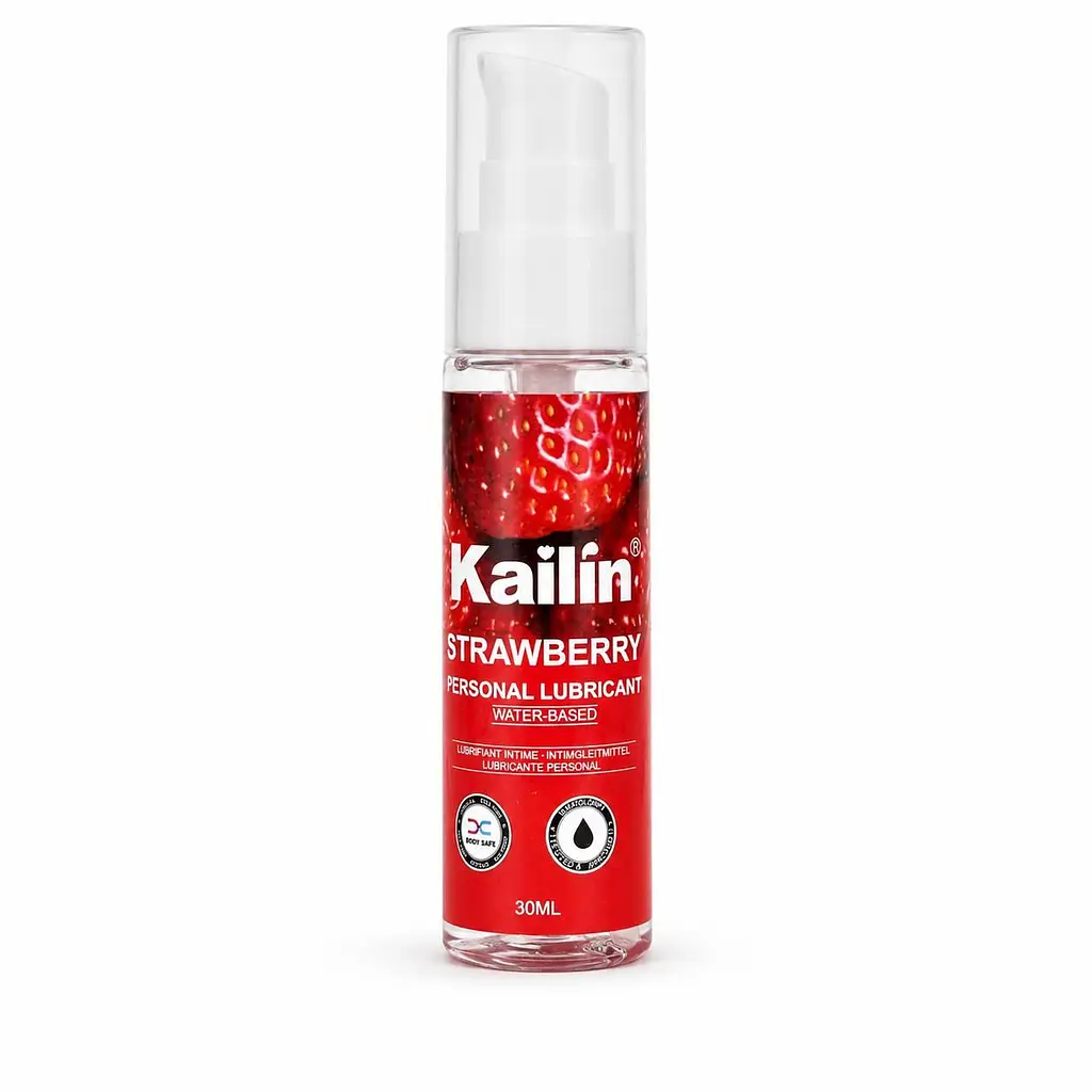 Лубрикант Kailin Strawberry на водній основі, полуничний смак, флакон 30 мл - фото 5