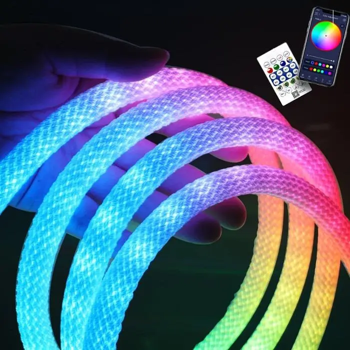 Неонова стрічка RGB 5м IP67 з USB та Bluetooth керуванням від смартфона - фото 4