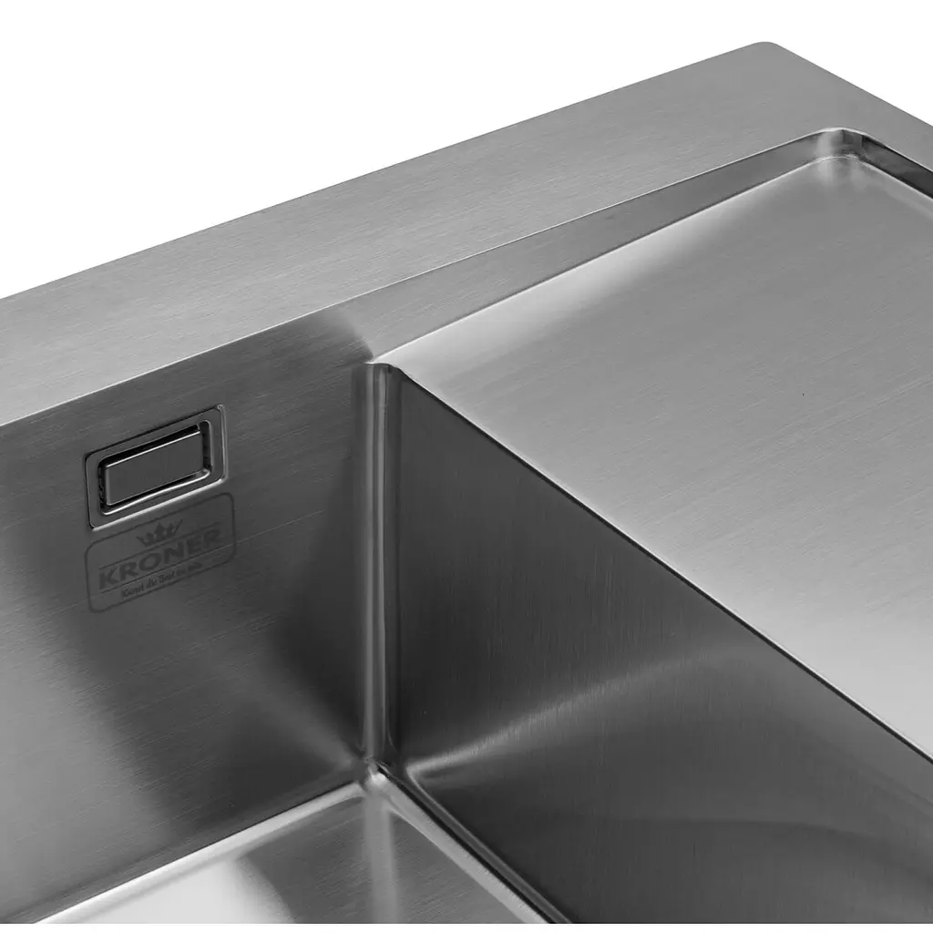 Кухонна мийка Kroner KRP Gebürstet - 6350LHM (3.0/1.0 мм) (CV031320) - фото 5