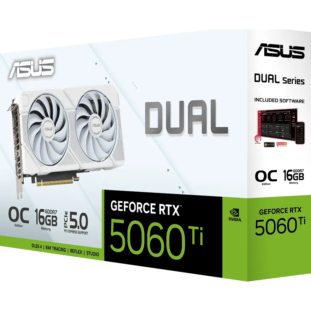 Відеокарта ASUS GeForce RTX5060Ti 16Gb DUAL WHITE OC (DUAL-RTX5060TI-O16G-WHITE) - фото 12