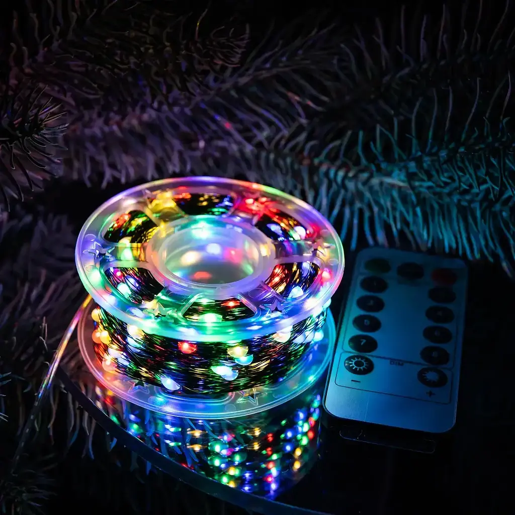 Гірлянда на котушці Роса 50 м,500 LED з пультом Мультик - фото 2