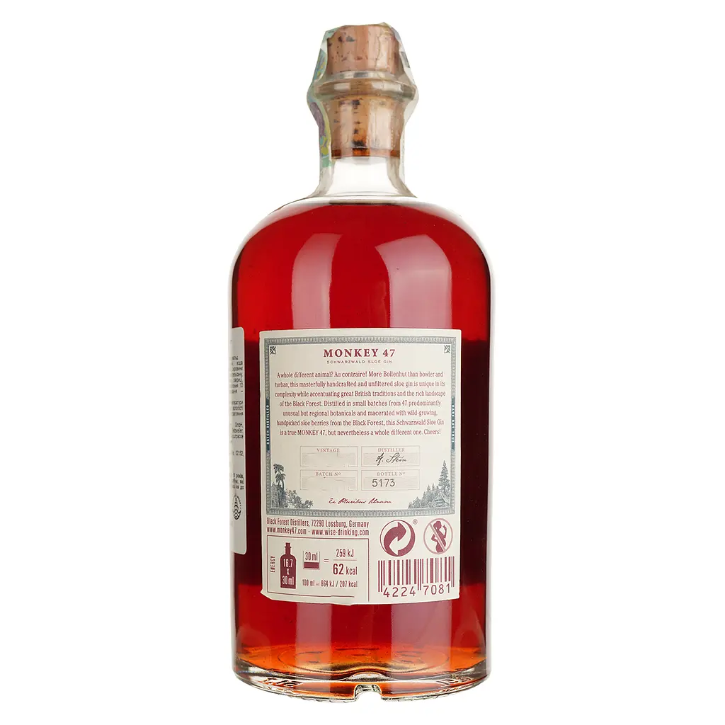 Джин Monkey 47 Schwarzwald Sloe 47% 0.5 л - фото 2