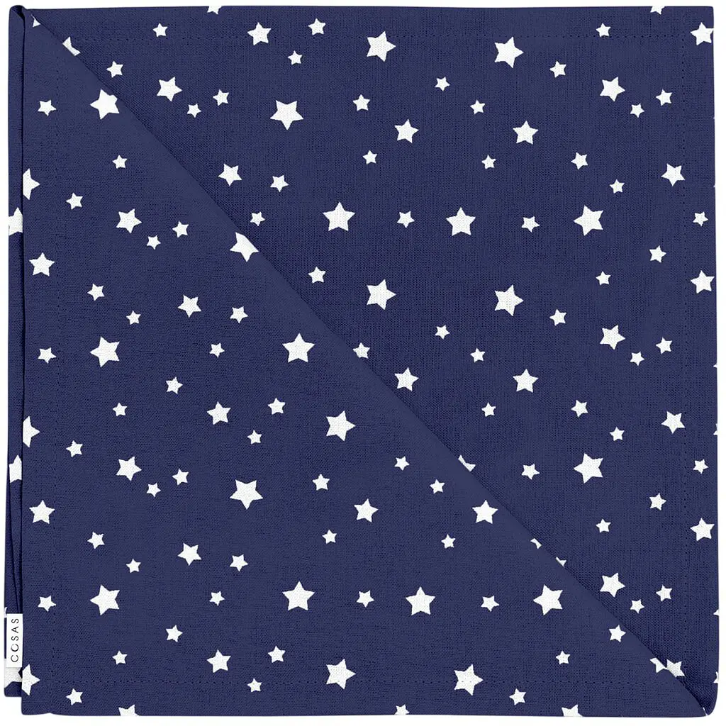 Серветки Cosas Dark Blue Starfall & Sakura 35х35 см 4 шт. (Set-4Serv_StarfallBlue_RfRose_35) - фото 2
