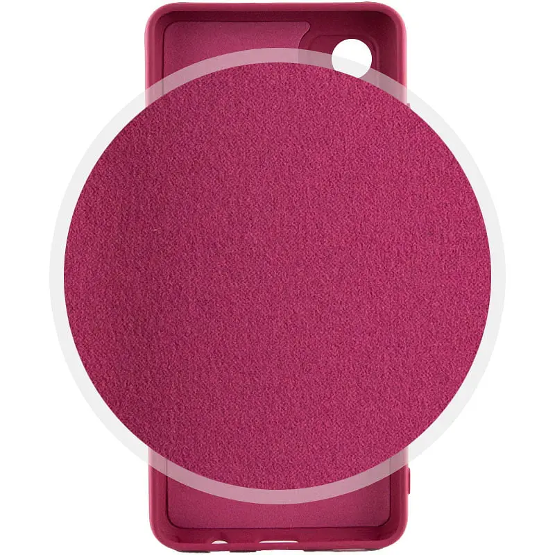 Чехол TPU GETMAN Liquid Silk Full Camera для Motorola Moto E13 Бордовый / Marsala - фото 3