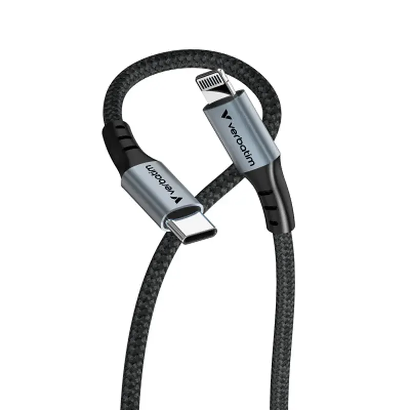 Дата кабель USB-C to Lightning 1.2m black Verbatim (31844) - фото 2