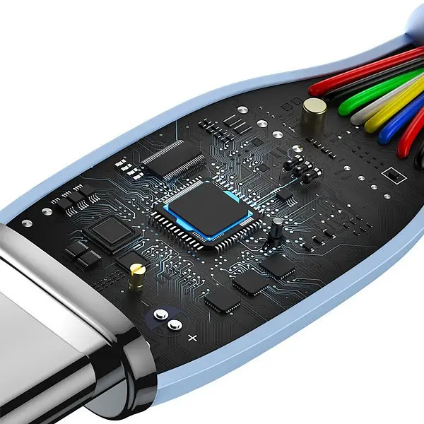 Кабель Baseus Jelly Liquid Silica Gel Fast Charging Data Type-C to Type-C100W 1.2m CAGD030003 Blue - фото 4