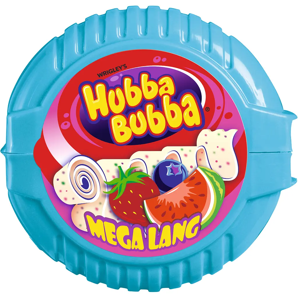 Жувальна гумка Hubba Bubba Mega Lang Triple Mix Полуниця-чорниця-кавун 56 г
