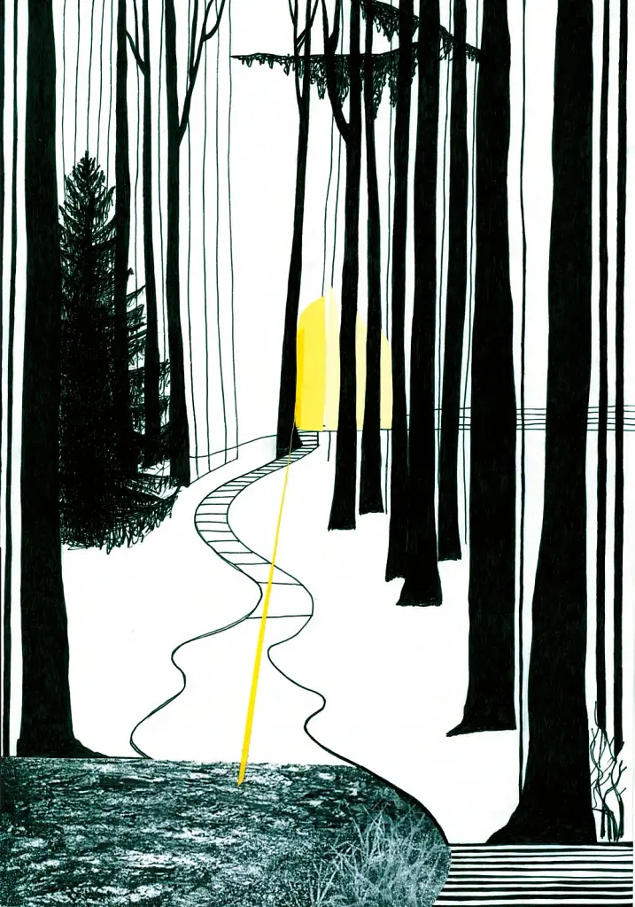 Поміж дерев якийсь жовтавий промінь... Володимир Дячун. 27 незабутніх поезій. Анна Клочко. 17 самобутніх ілюстрацій - фото 4