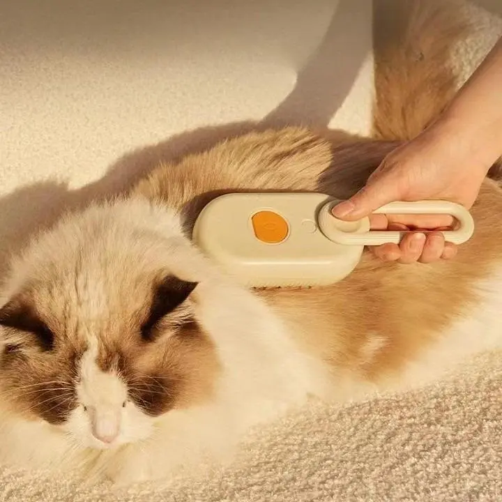 Парова силіконова щітка-гребінець для тварин Steamy Cat Brush 3в1 - фото 5