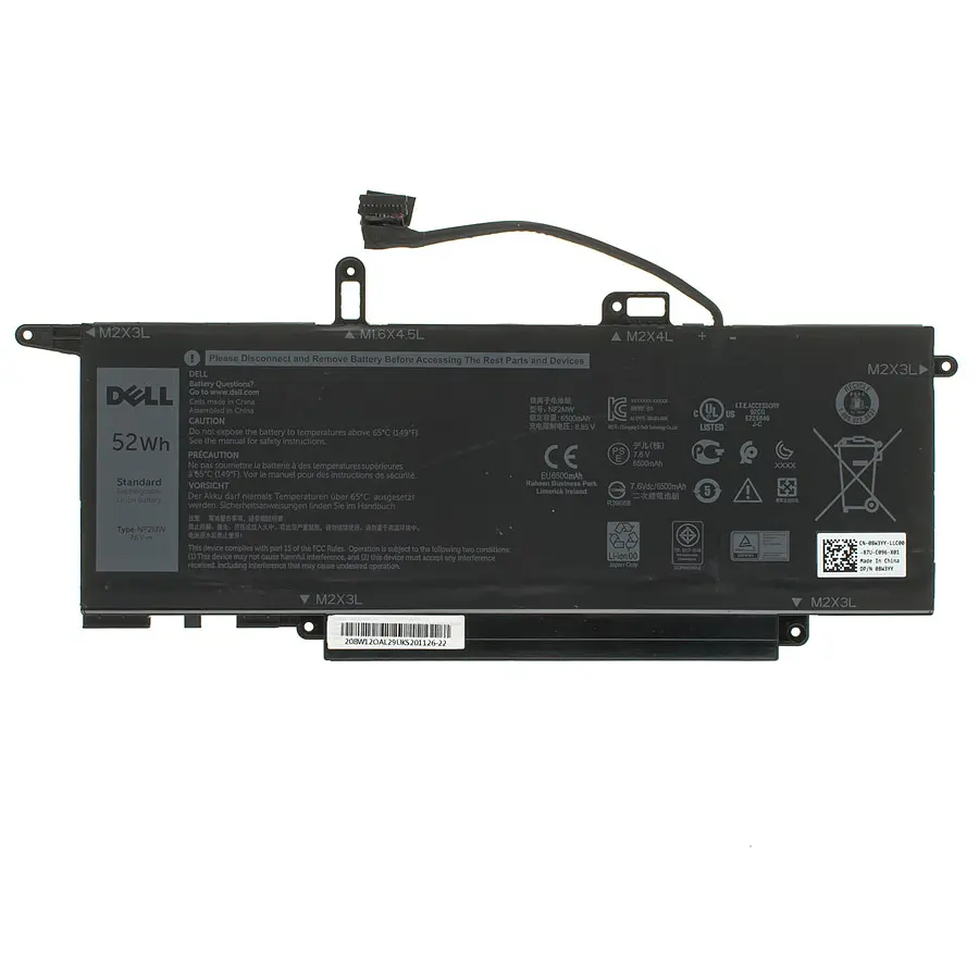 Акумулятор для ноутбука Dell NF2MW (Latitude 9410) 7.6V 6500 mAh 52Wh Black (7146W) - фото 3