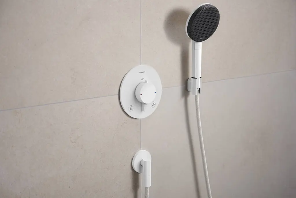 Термостат для душу Hansgrohe Ecostat Comfort S прихованого монтажу 2 function matt white 33715700 - фото 2