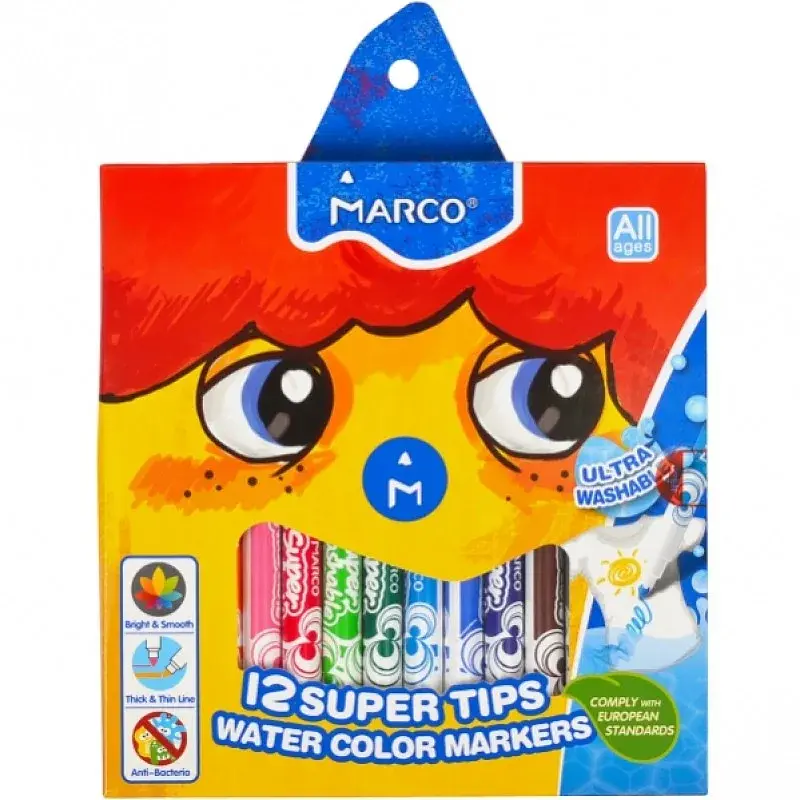 Фломастери "Marco" 12кольор. 1,25мм №1630-12(12)(48)