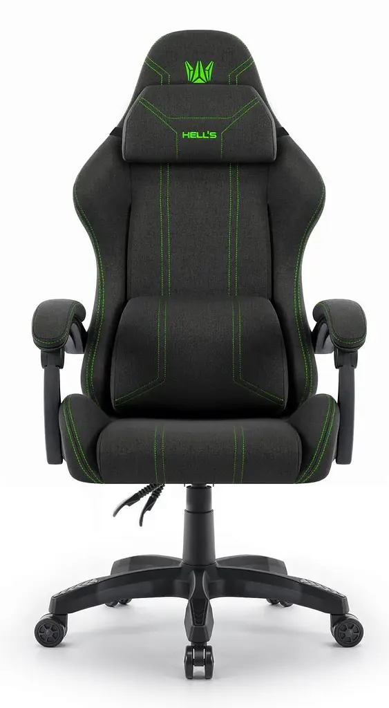 Компьютерное кресло Hell's HC-1014 Black-Green ткань - фото 2