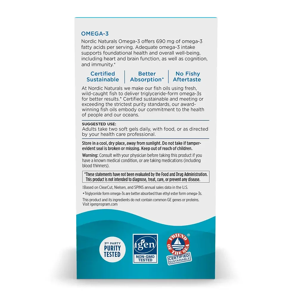 Рыбий жир Nordic Naturals Omega-3 60 капсул - фото 4