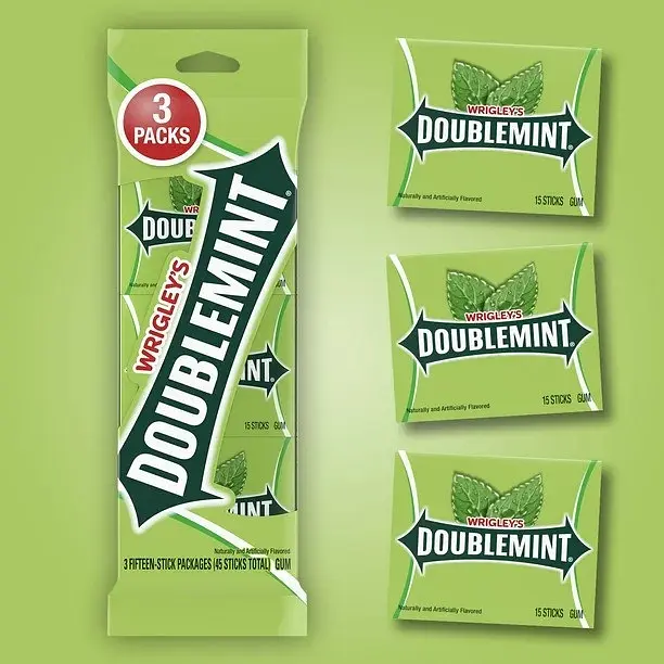 Жуйки Wrigley's Doublemint Bulk Chewing Gum 15 шт - фото 2