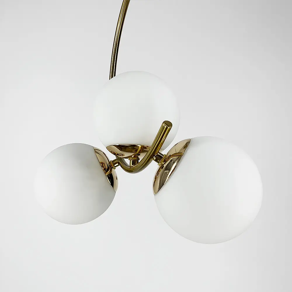 Люстра ASTORIA в латунном корпусе с белыми плафонами Ст. 068/3 AB+WT | Line F - фото 6