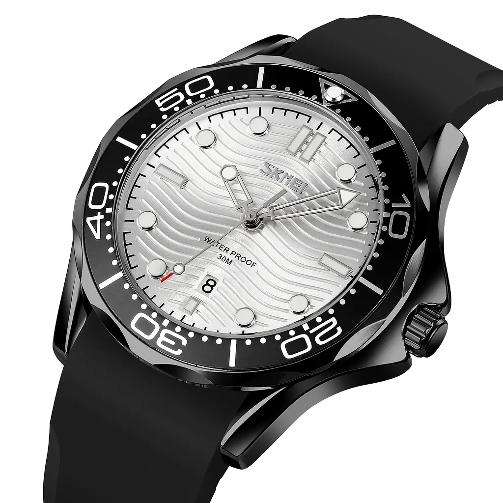 Чоловічий наручний годинник 9276PBKSI Black-Silver Silicone strap Skmei acs0029807 - фото 2
