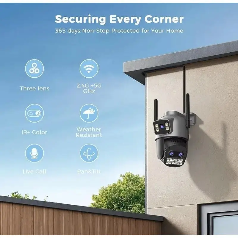 Камера видеонаблюдения Besder A22YQ 15MP Wi-Fi Уличная PTZ DC12V 2A A22YQ-10MP-EU - фото 8