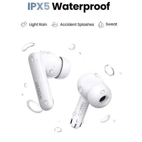 Наушники беспроводные Ugreen WS206 HiTune T3 Pro TWS стерео гарнитура белая - фото 3