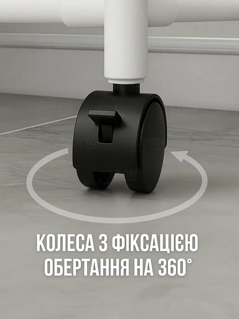 Універсальна підлогова етажерка-стелаж для зберігання з роликами 120х50х26 см, 5-ярусів, візок для кухні, Біла (9196654311) - фото 6