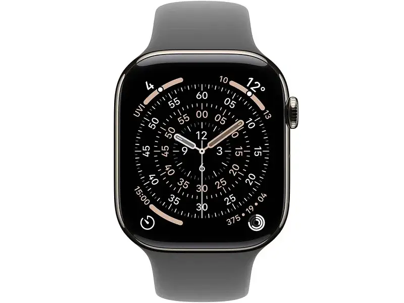 Смарт-годинник Apple Watch Series 11 GPS + Cellular 42mm Natural Tit. Case w. Stone Gray Sport Band - S/M (MF8M4) - фото 3