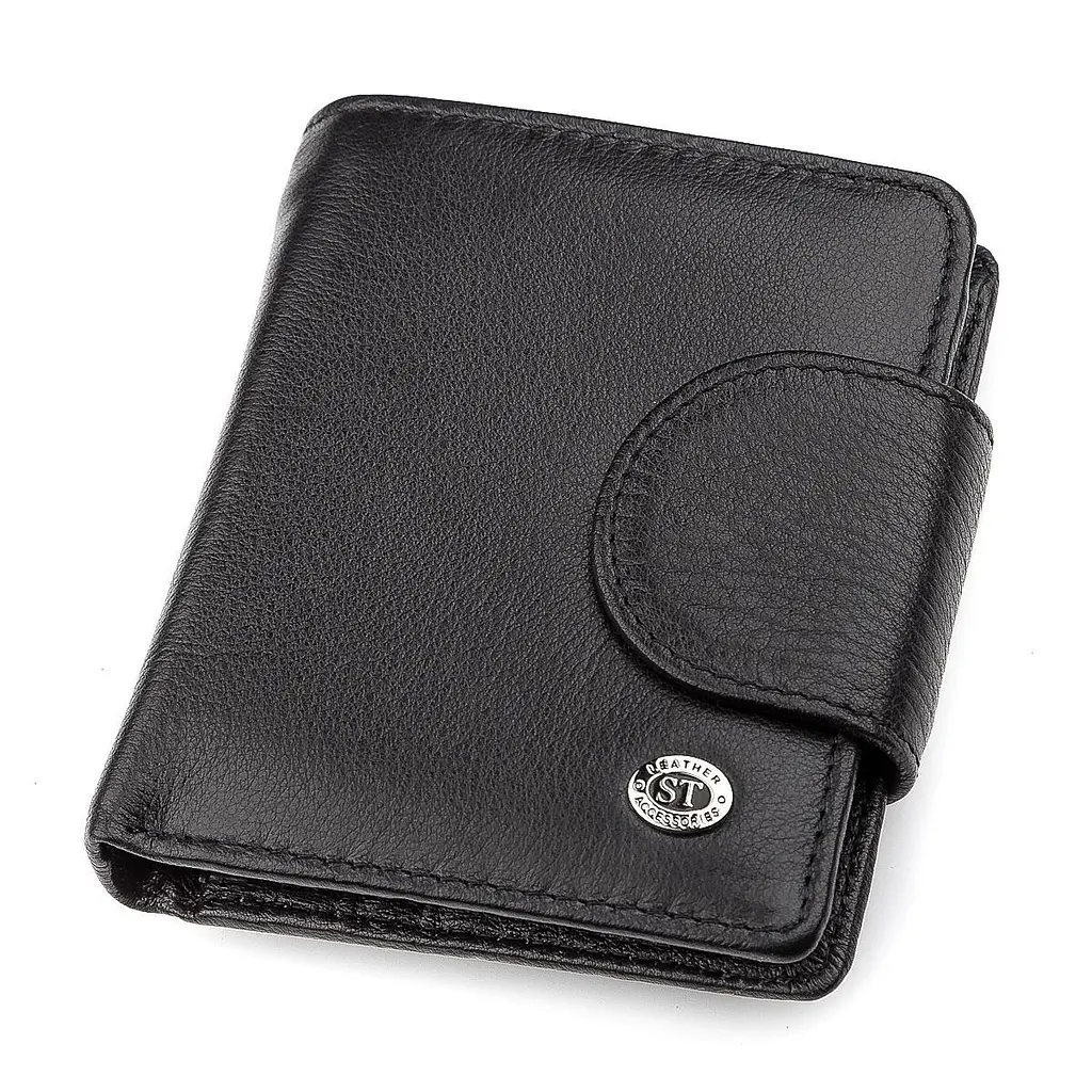 Гаманець жіночий ST Leather 18497 (ST415) чорний шкіряний - фото 4