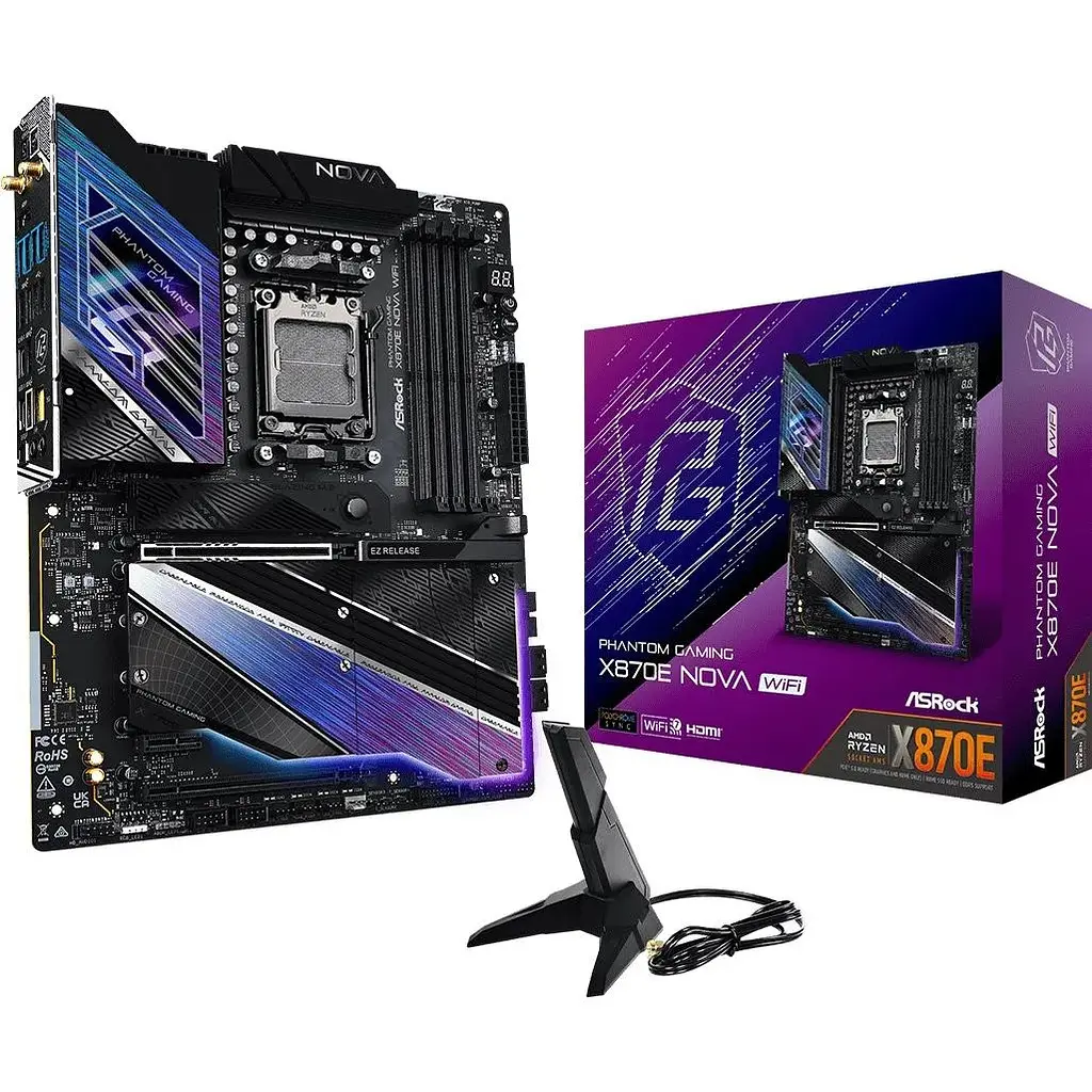 Материнская плата ASRock X870E Nova WiFi Socket AM5 - фото 6